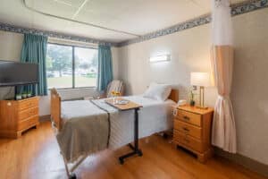 A patient's room at Hemet Hills