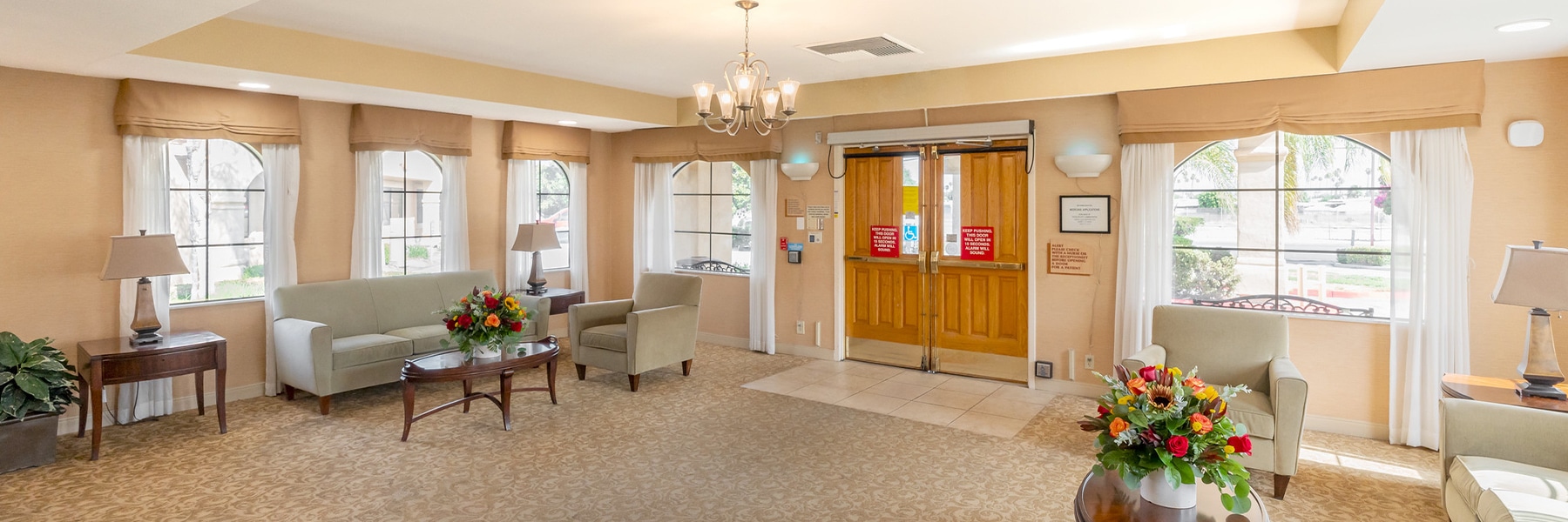 hemet hills interior entry way and sitting area